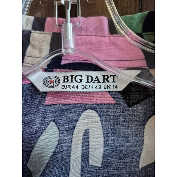 Big Dart Vintage Button-Up Abstract Print Long-Sleeve Shirt EUR 44 DC/H 42 UK 14 - Picture 4 of 5